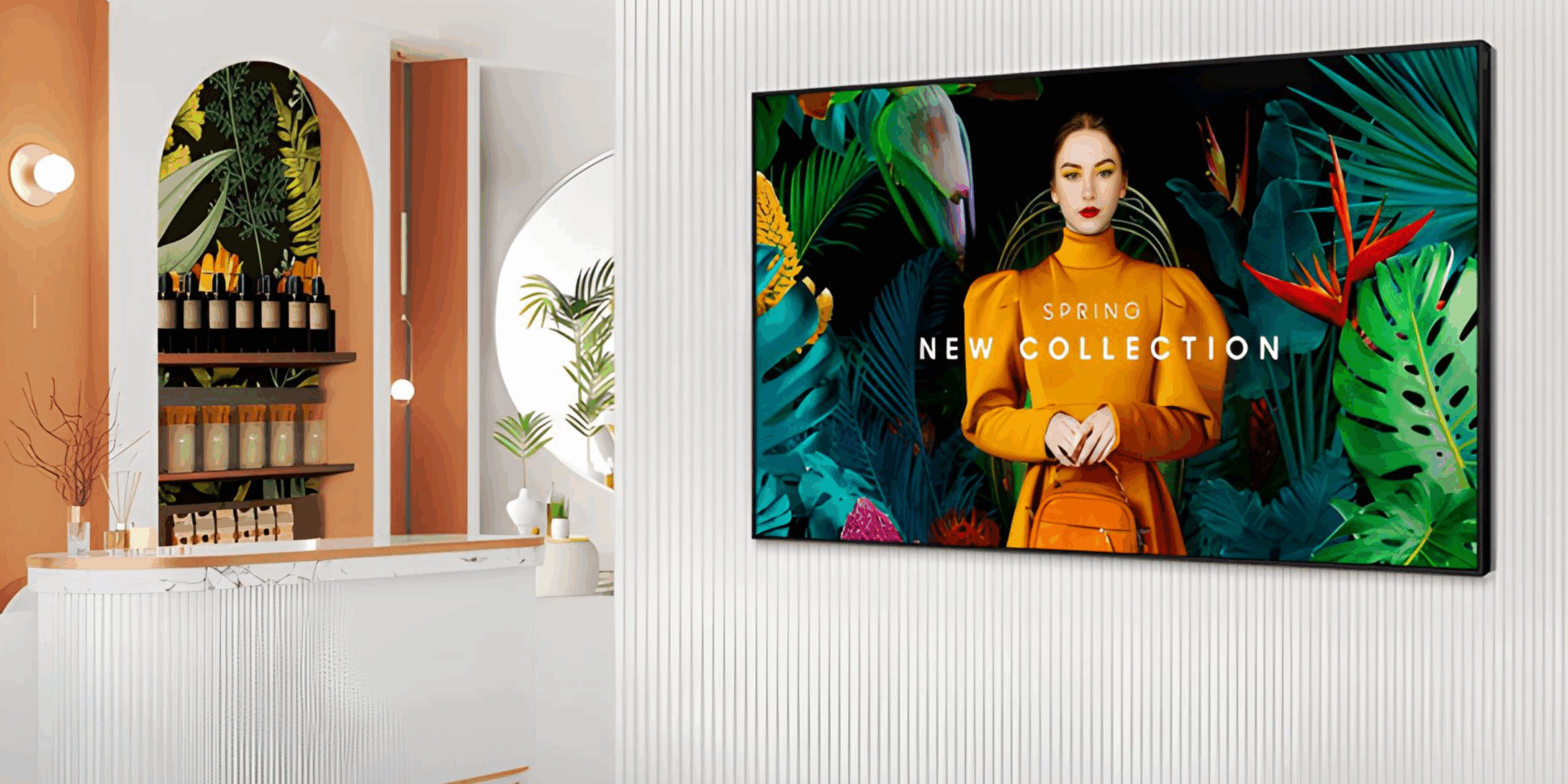 QMC Series Commercial Display in luxurious business property
