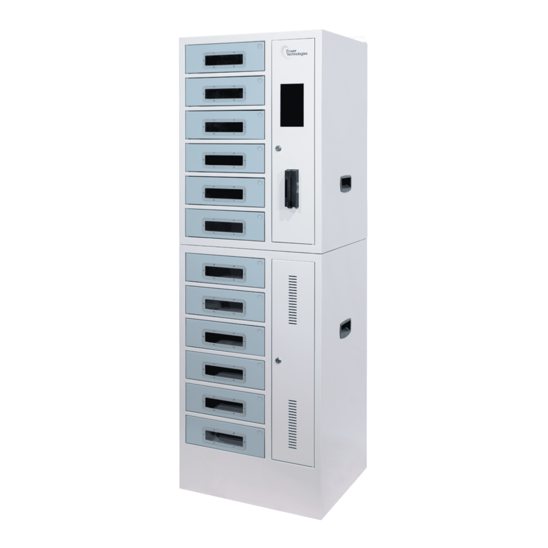 Power Technologies 12-Bay SC-LOCKER-12 Charging Locker with RFID Lock & Contactless Access