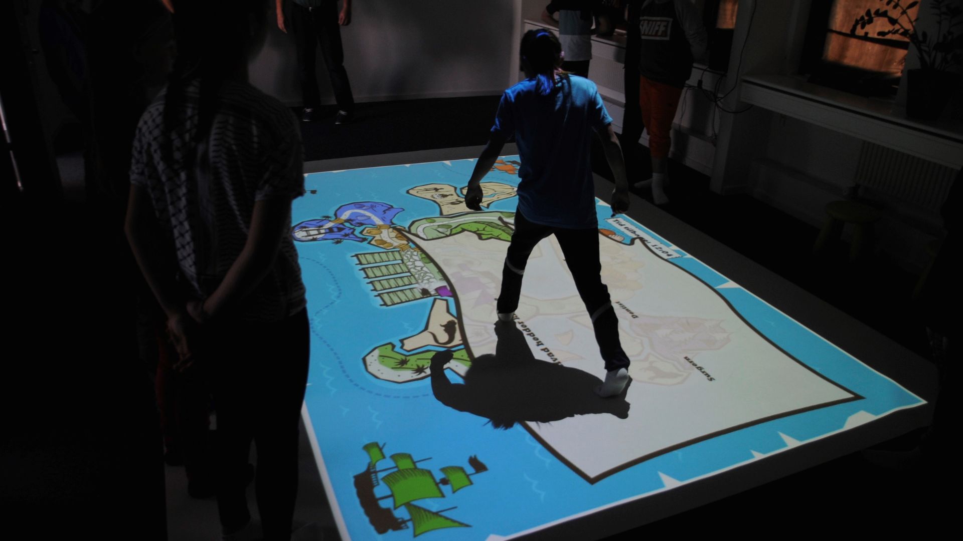 Interactive projector floor