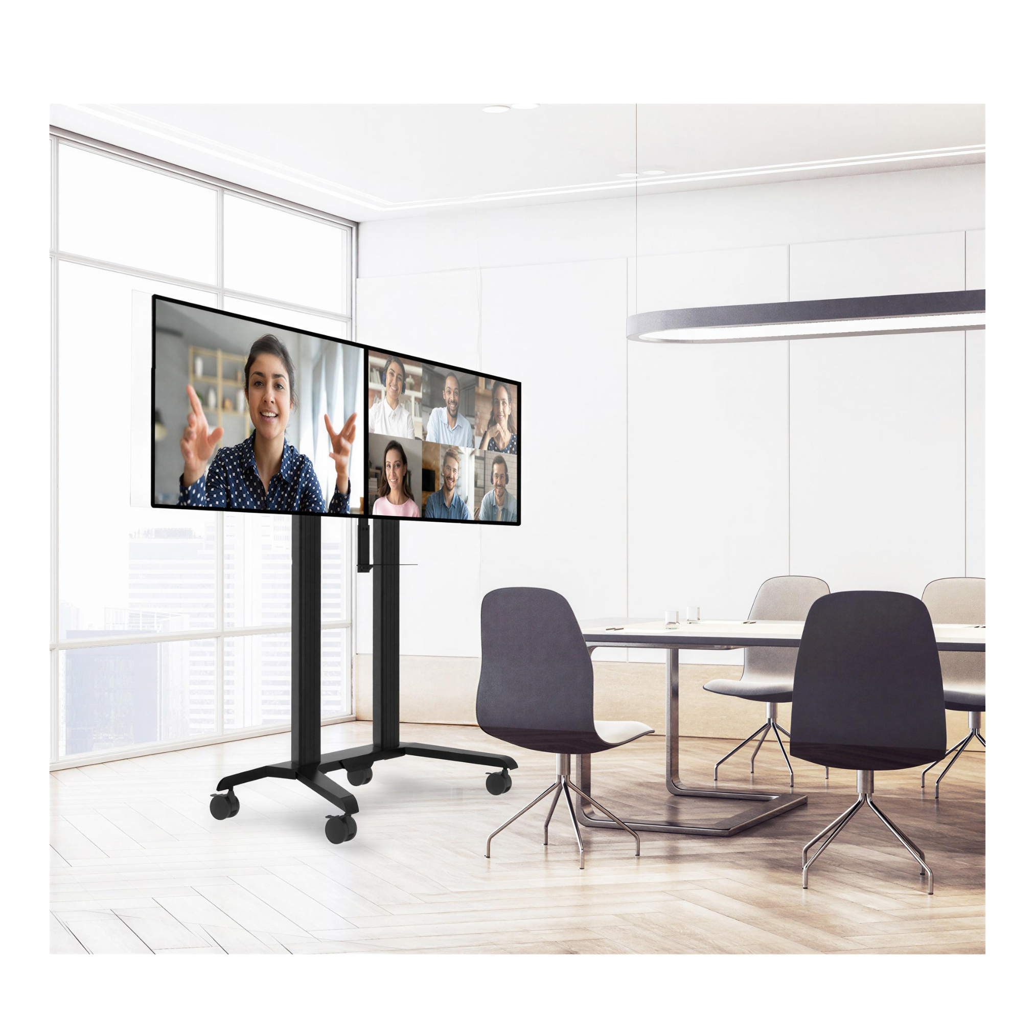 B-Tech BT8514 Universal Twin Screen VC Trolley (49" - 65") 9 B-Tech BT8514 Universal Twin Screen VC Trolley (49" - 65")